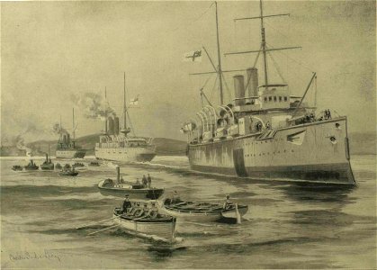 The Stranding of HMS Bonaventure in the Gulf of Korniloff - ILN 1899