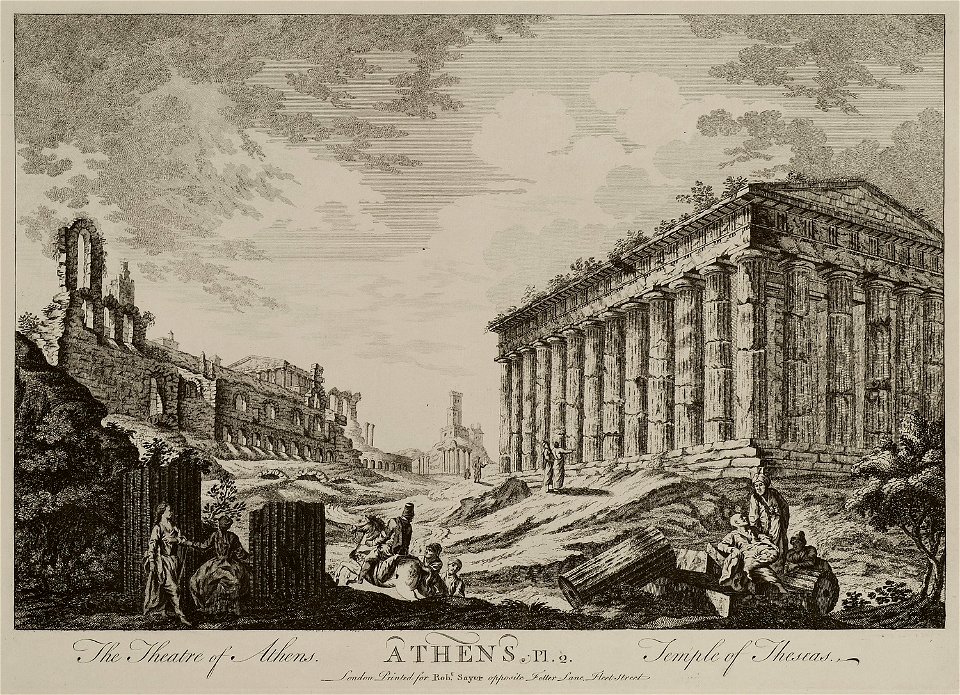 The theatre of Athens Athens Temple of Theseas - Sayer Robert - 1759