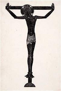 The Symbol of Christ Crucified - Eric Gill - 1915. Free illustration for personal and commercial use.