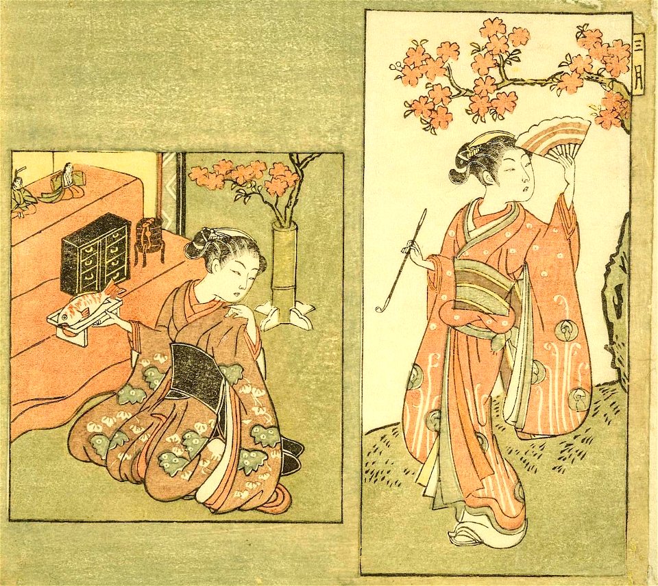 The Third Month, from an untitled series of Twelve Months(1770) Suzuki Harunobu