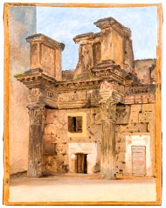 The Temple of Minerva on the the Forum of Nerva in Rome (Constantin Hansen) - Nationalmuseum - 183639