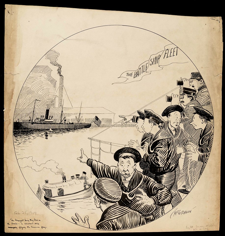 The strangest thing they saw on the cruise - a merchant ship flying the American flag, February... (NBY 1282)