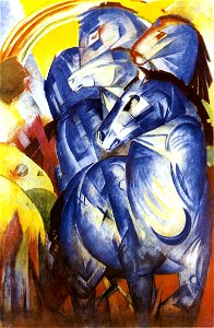 The Tower of Blue Horses Franz Marc. Free illustration for personal and commercial use.