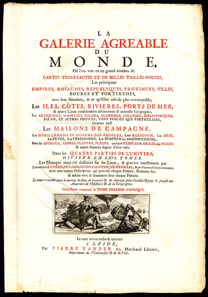 The title page of 'La Galerie Agreable du Monde Tome premier des Indes Orientales