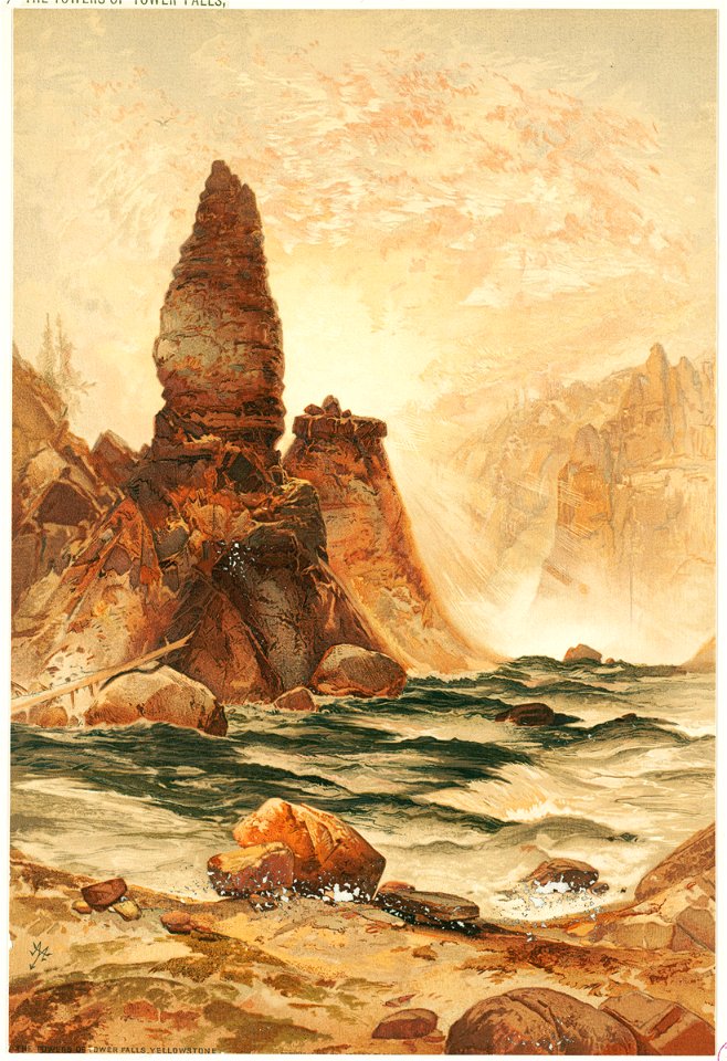 The Towers of Tower Falls, Yellowstone (Boston Public Library)