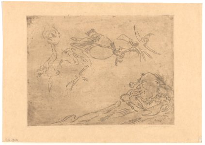 The Terrible Archer, print by James Ensor, 1888, Prints Department, Royal Library of Belgium, S. IV 29320