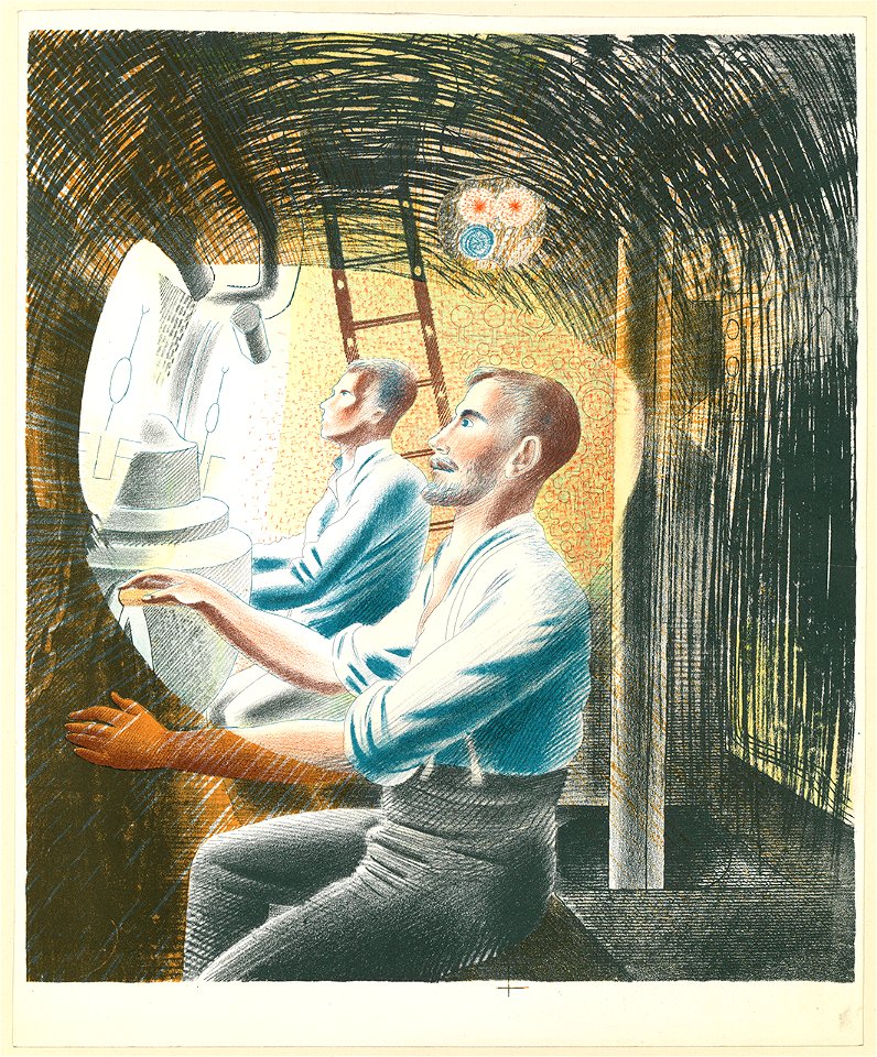 The Submarine Series. Diving controls - Lithograph PU8090