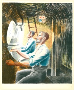 The Submarine Series. Diving controls - Lithograph PU8090