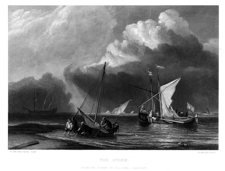 The Storm engraving by William Miller after Van de Velde