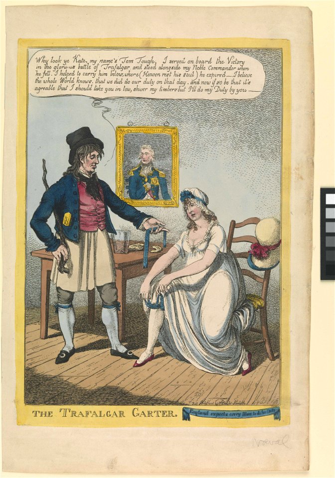 The Trafalgar Garter (caricature) RMG PW3837
