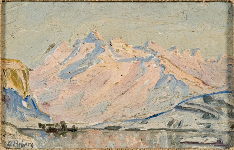 The Sun over Lofoten. Study (Anna Boberg) - Nationalmuseum - 20496