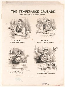 The temperance crusade. Four hours in a bar room - F. Beard del. LCCN2003681728