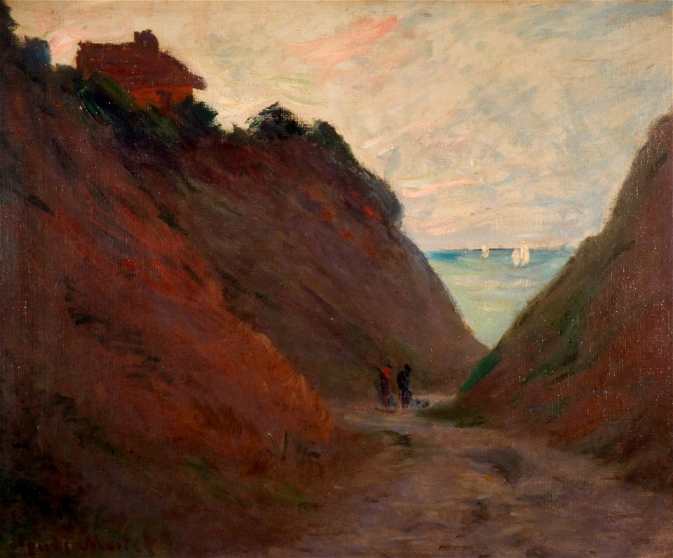 The Sunken Road in the Cliff at Varangeville - Monet