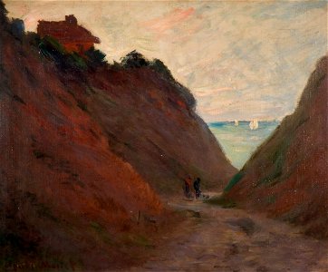 The Sunken Road in the Cliff at Varangeville - Monet
