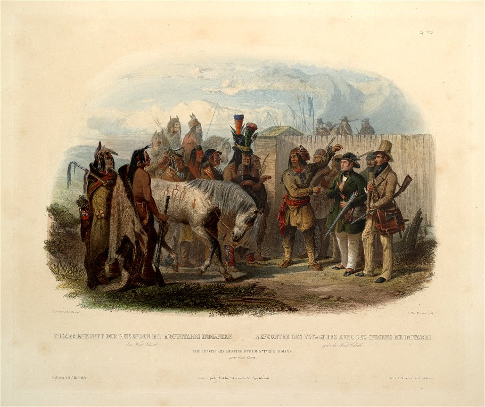 The travellers meeting with Minatarre indians 0026v