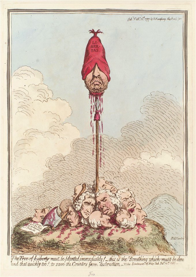 The tree of liberty must be planted immediately! by James Gillray