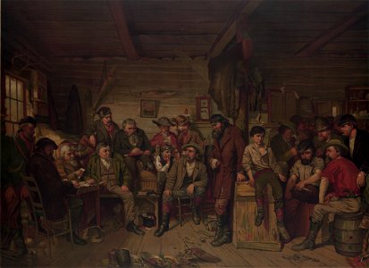 The trial of a horse thief - Jno. Mulvany ; Clay, Cosack & Co. chromo lith., Buffalo and Chicago LCCN93503640 (cropped)