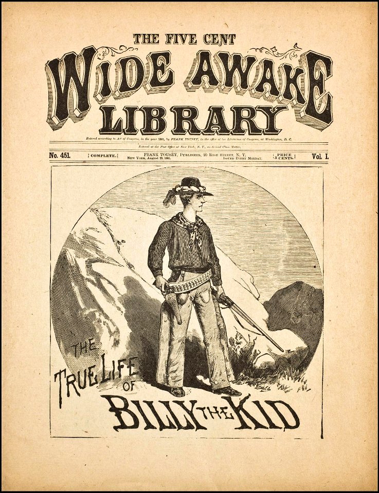 The True Life of Billy the Kid (1881) cover (1945 reprint)