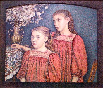 The Two Sisters or The Serruys Sisters by Georges Lemmen. Free illustration for personal and commercial use.