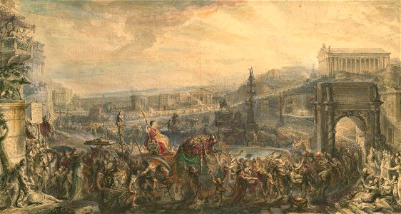 The Triumph of Pompey - Gabriel de Saint-Aubin