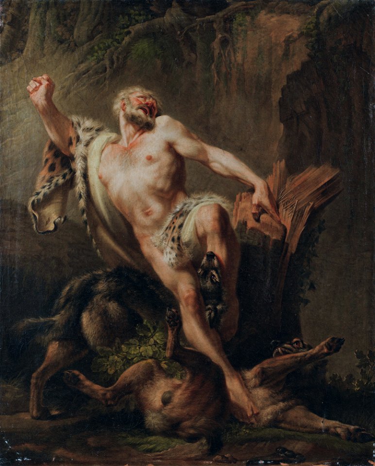 The tragic end of milon of Crotone, by Jean - Jacques Bachelier