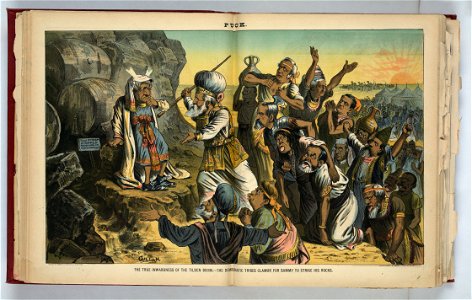 The true inwardness of the Tilden boom - the democratic tribes clamor for Sammy to strike his rocks - Gillam. LCCN2012645189