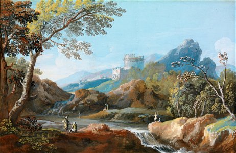 The Tomb of Cecilia Metella on the Appian Way, near Rome 7400