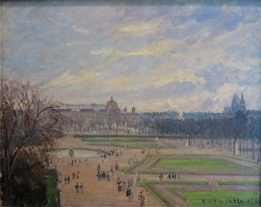 The Tuileries Gardens 1900 Pissarro Hermitage. Free illustration for personal and commercial use.