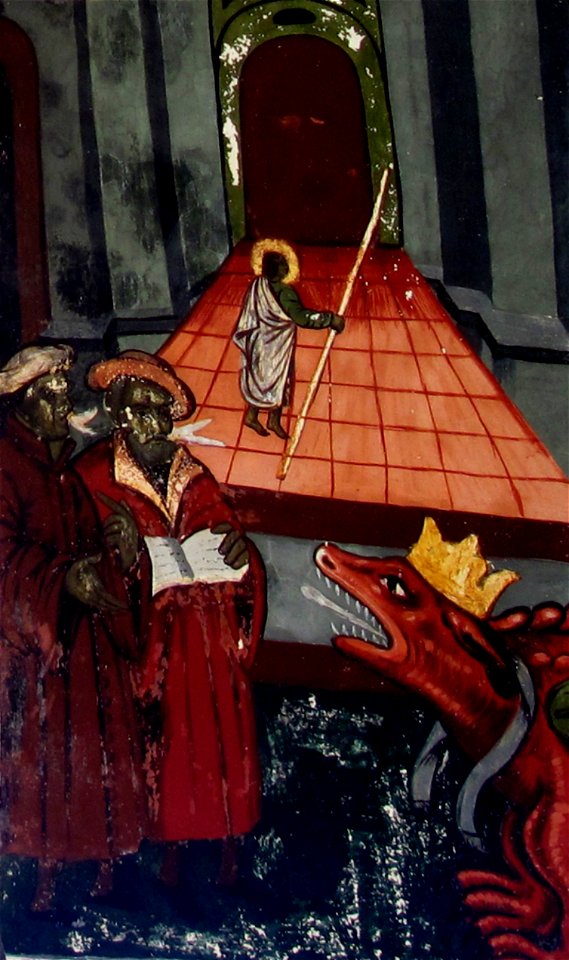 The Two Witnesses and the Beast, from the Apocalypse at Sucevița