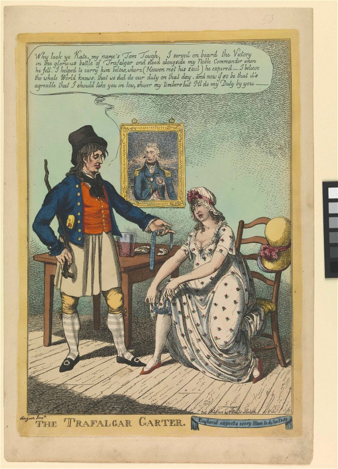 The Trafalgar Garter (caricature) RMG PW3795