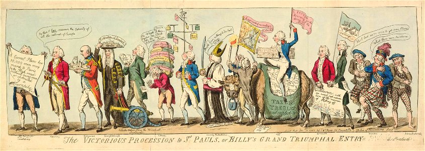 The victorious procession to St Pauls. Or Billy's grand triumphal entry a prelude (BM 1868,0808.6675)