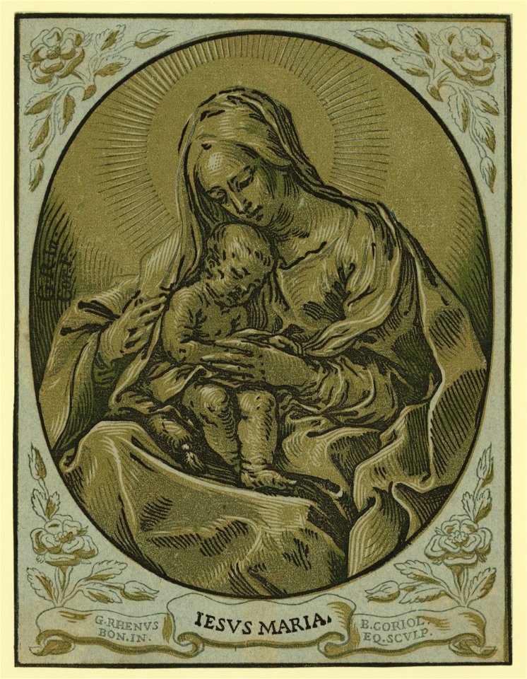 The Virgin and Child - G. Rhenus Bon. In., B. Coriol. Eq. Sculp. LCCN2008678757