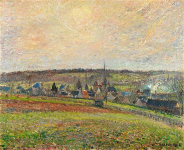 The Village of Éragny by Camille Pissarro. Free illustration for personal and commercial use.