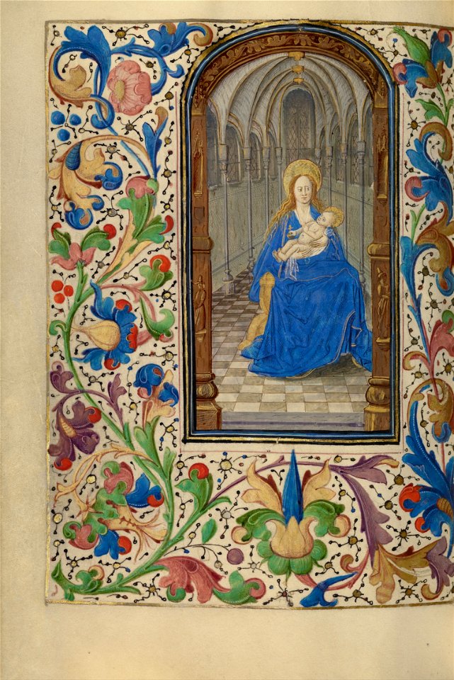 The Virgin and Child Enthroned within a Church - Google Art Project