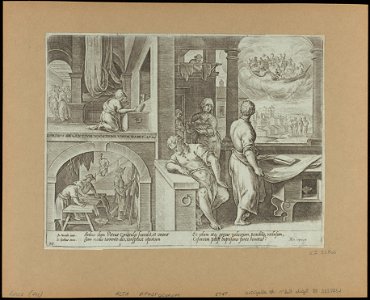 The Vision of St Peter 1582 print by Stradanus, S.I 55806, Prints Department, Royal Library of Belgium