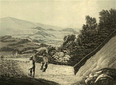 The village of Llangollen from Craig Y Gath