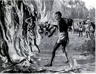 The villagers burning themselves to avoid Pindaris, 1815