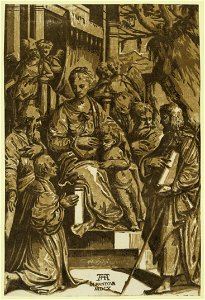 The Virgin and child surrounded by saints and kneeling donor - AA, in Mantova, MDCX. LCCN2008675419
