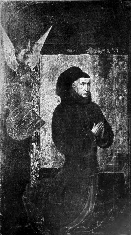 The Waning of the Middle Ages plate 6 - Chancellor Rolin by van der Weyden