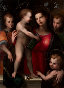The Virgin and Child with the Young Saint John the Baptist and Two Angels (Domenico Puligo)