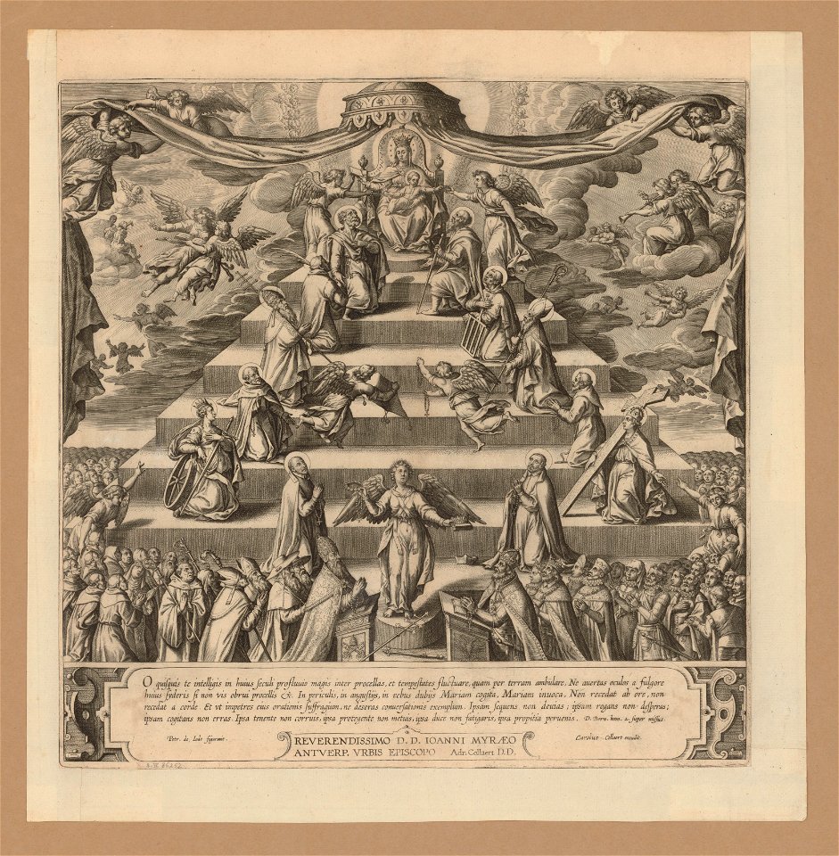 The Virgin and child with saints s.d print by Pieter de Jode I, S.IV 86252, Prints Department, Royal Library of Belgium