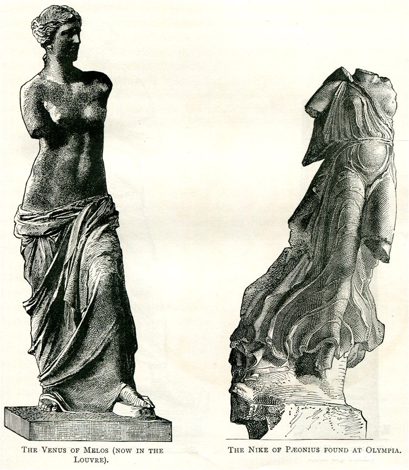 The Venus of Melos (Now in the Louvre) The Nike of Paeonius found at Olympia - Mahaffy John Pentland - 1890