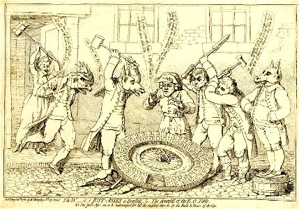 The w-st-r just-asses a braying-or-the downfall of the E. O. table. (BM 1851,0901.96)