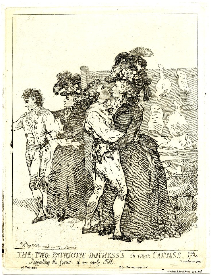 The two patriotic duchess's on their canvass. (BM 1868,0808.5220)
