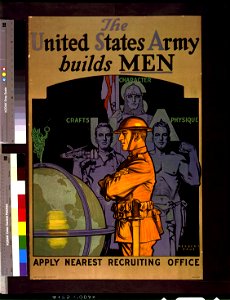 The United States Army builds men. Apply nearest recruiting office - Herbert Paus. LCCN94514699