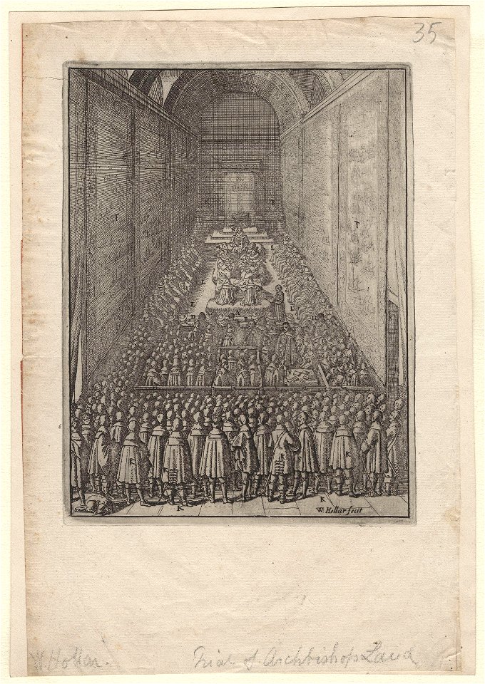 The Trial of Archbishop Laud (relates to William Laud) by Wenceslaus Hollar