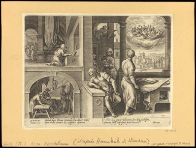 The Vision of St Peter 1582 print by Stradanus, S.I 55772, Prints Department, Royal Library of Belgium