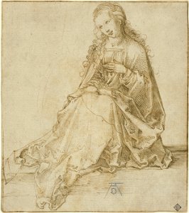 The Virgin Annunciate - Albrecht Dürer. Free illustration for personal and commercial use.
