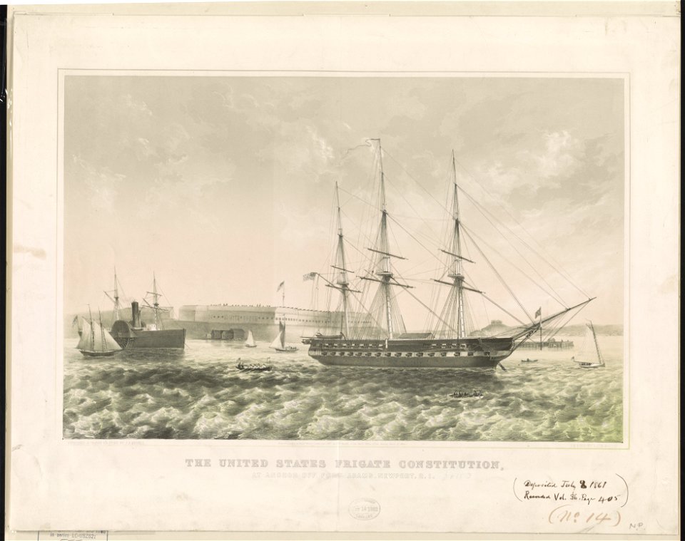 The United States frigate Constitution - at anchor off Fort Adams, Newport, R.I. LCCN2003654266