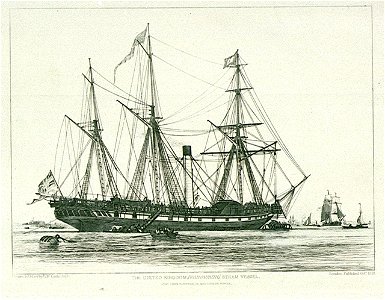 The United Kingdom (Edinburgh) steam vessel. 1000 tons burthen. and 200 horse power RMG PU6666